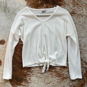 White Waffle Long Sleeve